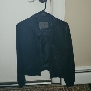 Ci Sono Women's Black Faux Leather Jacket